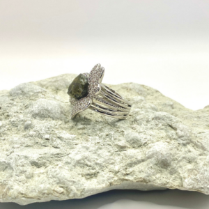 unique handcrafted silver flower ring from Gotland